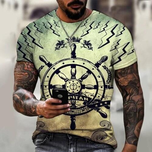 Mens T-Shirt 2021 Summer Oversized New Retro Style Short Sleeve Mens 3D Digital Printing O Neck T-Shirt Mens Fashion Tops