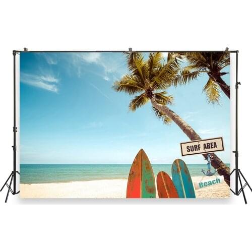 HUAYI Photo Background Newborns Baby Seaside Beach Party Birthday Photography Backdrops Custom Studio Photobooth BackdropXT-6809