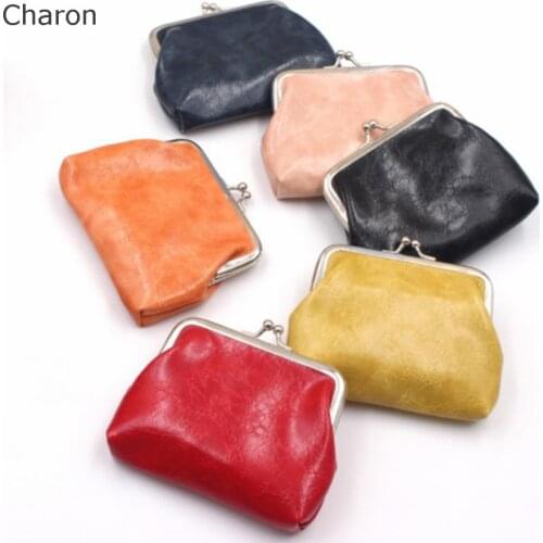 Pu Leather Pocket Money Purse Buckle Coin Wallet Candy Color Card Holder Simple Mini Purse Clutch Bag Gift For Women Girls