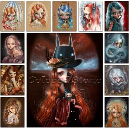New 5D Full Square Diamond painting embroidery Cross stitch Beauty cute girl doll princess 3D DIY Round Drill Drawing mosaic 052