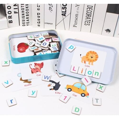 Magnetic English Alphabet Number Puzzles Spelling Game Educational Kids Toy Christmas And New Year Childrens Gifts