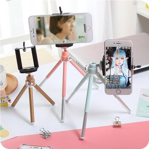 Mini mobile phone retractable color two tripod desktop tripod SLR camera bracket lazy bracket