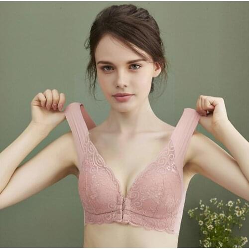 Sexy Front Closure Plus Size Bras 7 Colors 7 Size Lingerie Underwear For Women up Push Bra Underwear Brassiere Saramia Seam G6R0