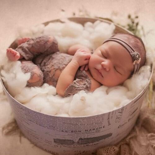 Newborn Photography Props Baby Girl Lace Romper Infant Photo Shoot Clothes Photo Props Baby Newborn Props 2021 New Arrival