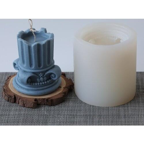 Retro Roman Column Candle Mold for Candle Making Aromatherapy Candle DIY Home Decoration