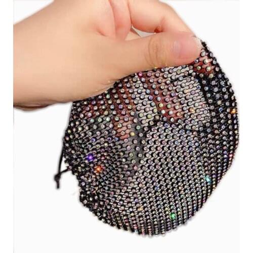 Sexy Glitter Rhinestone Jewelry Mask Party Show Mouth Masks Diamond Crytal Decoration Women Facemask Mesh Net Yashmak Nightclub
