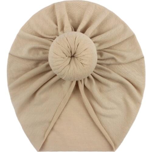 Baby Accessories For Newborn Toddler Kids Baby Girl Boy Turban Cotton Beanie Hat Infants Winter Cap Knot Solid Soft Headwear