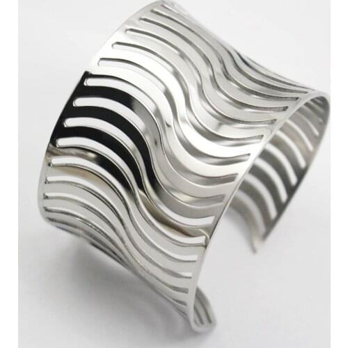 Wide open cuff bracelet jewelry bracelet bangle stainless steel pulseiras de ouro for women Luxury brand united nations