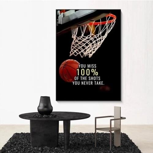 Sports Basketball Inspirational Canvas Painting Inspirational Poster and Prints Wall Art Pictures Living Room Home Decor Cuadros
