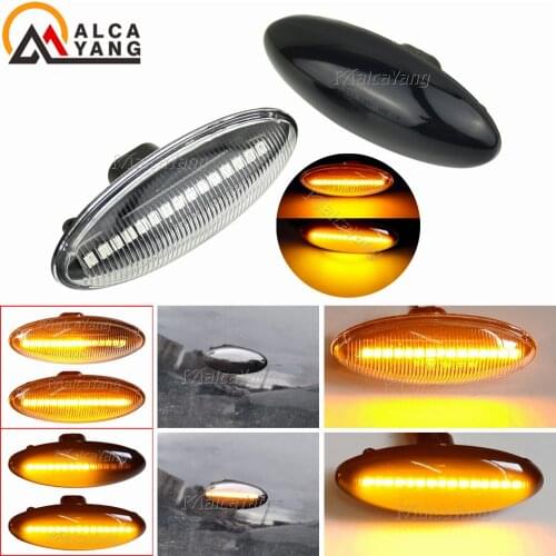 2Pcs Dynamic Led Turn Signal Side Marker Lights Indicator Blinker Lamps For Toyota Yaris Mk2 P9 Corolla Auris Mk1 E15 RAV4 Mk3