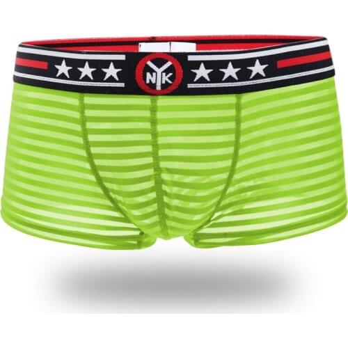 3pcs Mens Briefs Boxer Briefs Low-waist Boxer Briefs Sexy Inner Yi Cool Summer Striped Exotic Clothing Strange Clothes
