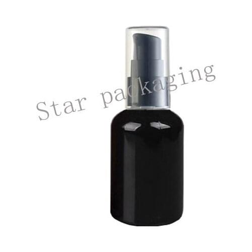 50pcs/lot 50ml Black Empty Plastic Soap for Cosmetics Packaging,1.7oz empty Plastic Lotion Bottle, Hand Cream Bottle