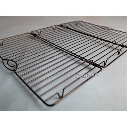 New rectangle nonstick foldable 3-part pizza holder cookie biscuits cooling rack net mat holder dry cooler for baking supplies