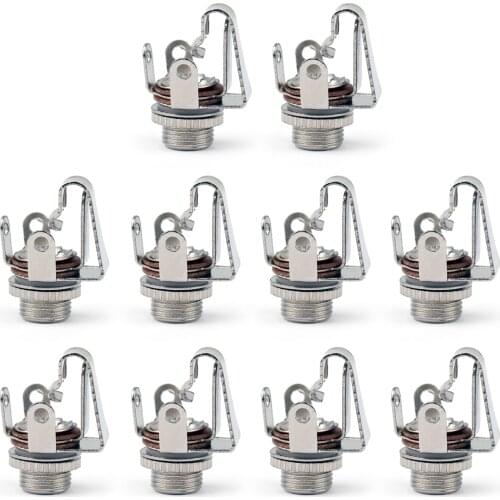 Artudatech 10 PCS 3.5mm Mono Audio Female Jack Socket Connector Panel Solder Lot 1/8Inches
