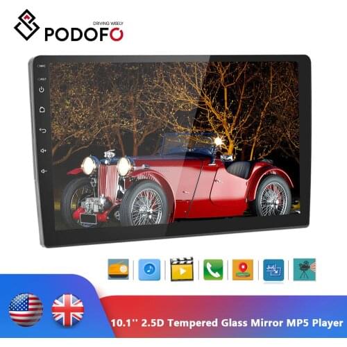 Podofo 2 Din Android Car Radio Stereo GPS Navigation Bluetooth WIFI 10'' 2din Car Radio Stereo Audio Radio Multimedia Player