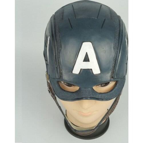 Captain America Cosplay Mask Costume Party Helmet Props Civil War Halloween Soft Latex Masker
