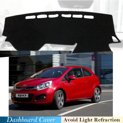 Car dashboard Cover Protective Mat for KIA RIO 3 K2 2012 2013 2014 2015 2016 Russian Version Accessories Dash Board Sunshade