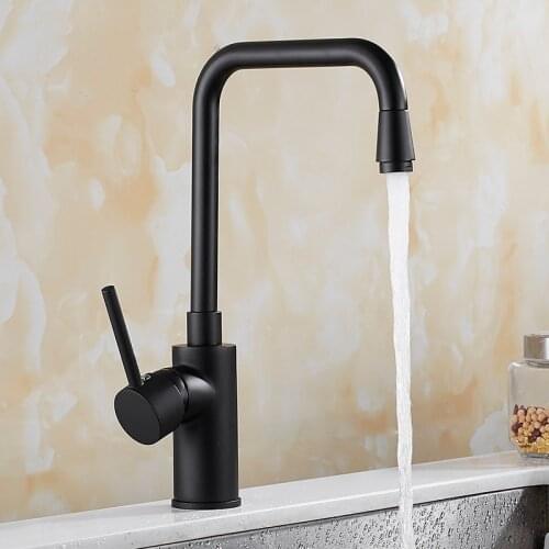 Black Kitchen Faucets 360 Degree Rotation Water Filter Tap Water Faucets Solid Brass Sink Tap Water Mixer