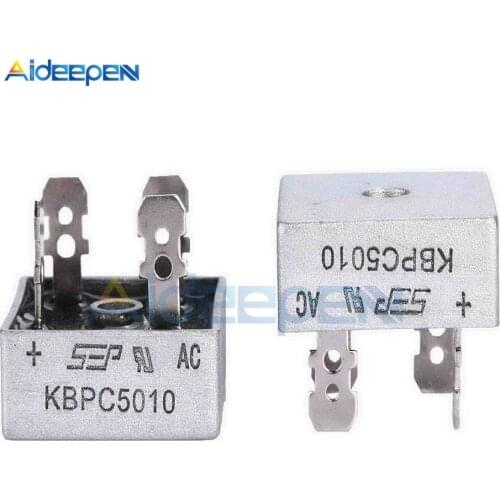 2Pcs KBPC5010 Diode Bridge Rectifier Diode 50A 1000V KBPC 5010 Single Phases Diode Bridge Rectifier