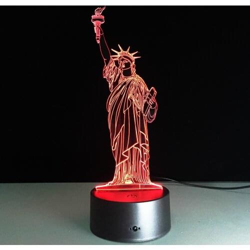 Home electronics goddess 3d small table lamp bedroom bedside lamp colorful touch night light creative product gift night light
