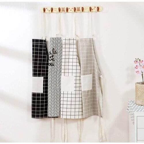 OTHERHOUSE Fashion Minimalist Apron Kitchen Bib Baking Cooking Apron With Pocket Women Men Adjustable Pinafore Hairdresser Gift