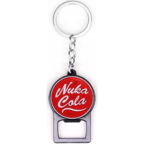 Game Nuka Cola botter opener keychain Keyring Pendant Pip Boy Jewelry Gift For Car Key Holder Friendship Accessories