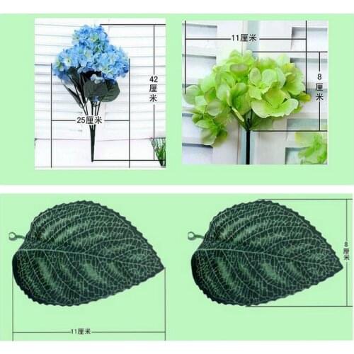 Artificial Craft Hydrangea Bouquet 7 heads 42cm long for Home Party Wedding Decoration Bridal Silk Flowers free shipping SF0501
