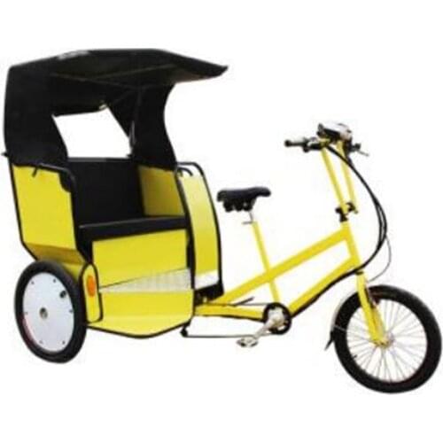 KN-T02 Passenger Rickshaw Cart Adult Three Wheels Tricycle Electric or Pedal Cargo Bike Family