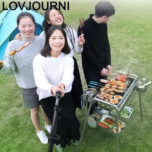 Smoker Parrilla Camping Rotisserie Machine Portable Carbon Charcoal Bbq Churrasco Commercial Grill Kebab Churrasqueira Barbecue