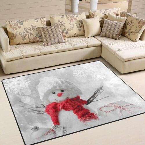 Christmas Carpet for Living Room Home Decor Santa Claus Large Floor Mat Kid Room 3D Pattern Children Carpet Bedroom Bedside Mats