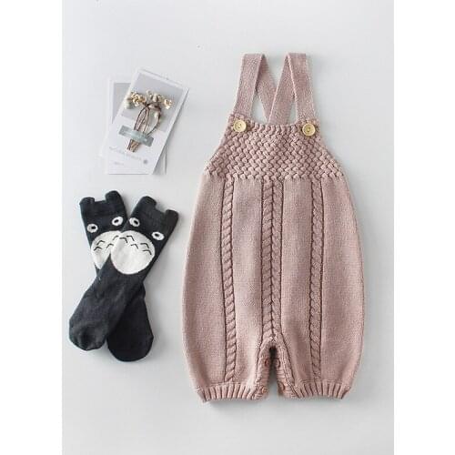 Hot Sell Newborn Romper 2019 High Quality Baby Boys Girls Knitted Jumpsuit Korean Infant Romper Kids Clothing One-Piece 6M-24M