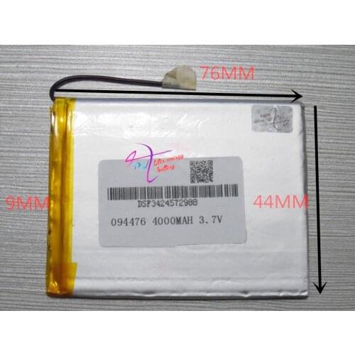 Best battery brand 3.7V polymer lithium battery 094476 904476 4000mah Pocket PC mobile power supply mobile device
