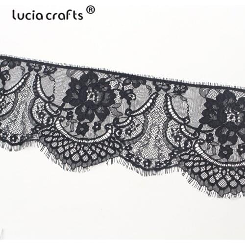 Lucia crafts 3yards /Lot 15cm Embroidered Lace Trim Wedding Dress Decor DIY Garment Sewing Accessories R0501
