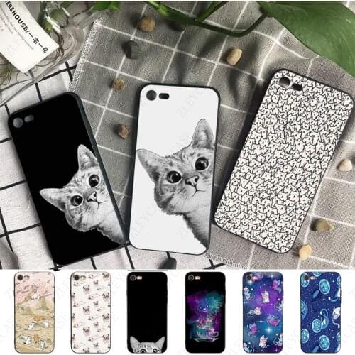 Soft transparent shell Happy Cats phone cover for iPhone 12 6S 6plus 7plus 8Plus X XR 5S 11pro 12pro max 12mini case coque