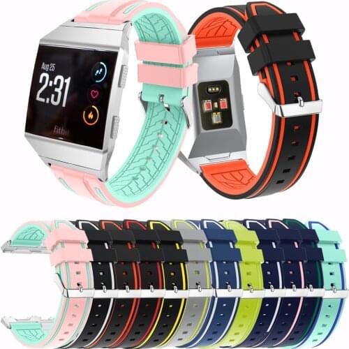 Bracelet Soft Sport Silicone Watch Bands for Fitbit Ionic Smart Watch Strap Adjustable Replacement Wristband accessories fashion