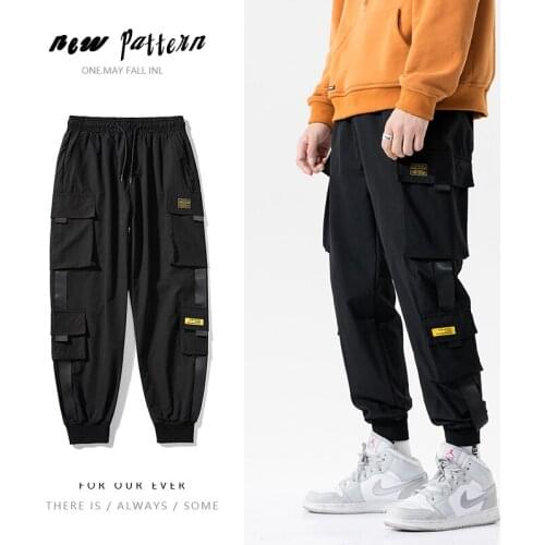 New Arrival Fashionable Casual Multi-Pockets High Performance Mens Jogger Ankle-Length Pants Drawstring Cargo Trousers