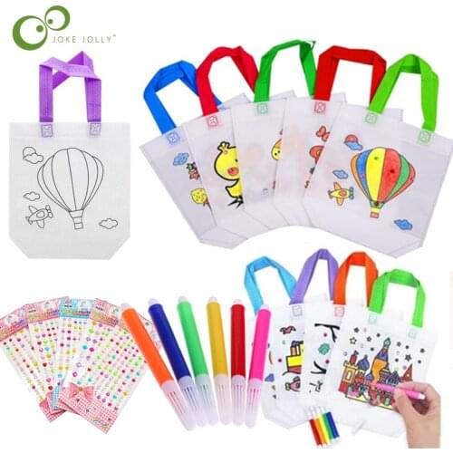 Educational Drawing Toy for Children DIY Eco-friendly Graffiti Bag Kindergarten Hand Painting Materials GYH GYH