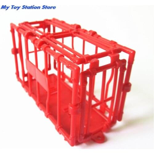 Plastic Animal Fence Cage Four Sides Disassembled Cage Model Toy Random Color Dollhouse Accessories