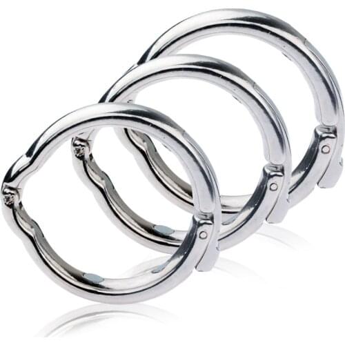 Adjustable Magnetic Metal Cock Ring Penis Rings Sheath Compound Male Circumcision Delay Ring Sex Toys For Men Lock Cockring