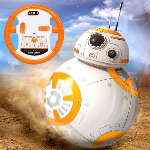 Fast Shipping BB-8 Ball RC Robot BB8 Action Figure BB 8 Droid Robot 2.4G Remote Control Intelligent Robot BB8 Model Kid Toy Gift