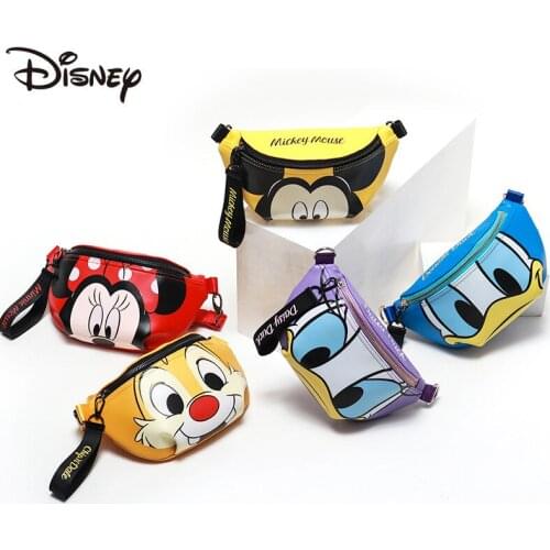 Disneys New Cute Coin Purse Messenger Small Waist Bag Female Tide Ins Chest Bag Large-capacity Girl Fashion Shoulder Bag Wild