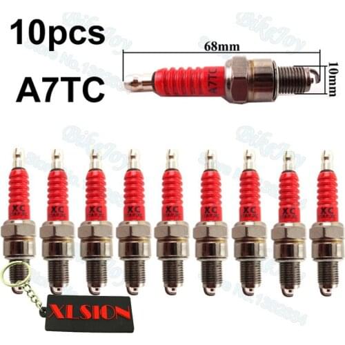 10pcs/pack A7TC Spark Plug For GY6 50cc 125cc 150cc ATV Quad Moped Scooters Buggy Go Karts Motorcycle Motocross