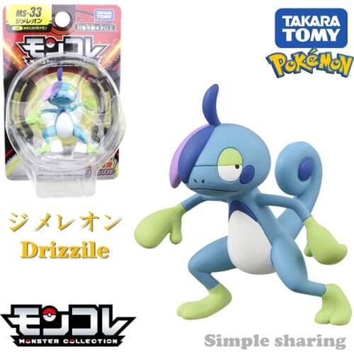 Takara Tomy Tomica Pokemon Pocket Monsters Moncolle MS-33 Drizzile 3-5cm Mini Resin Anime Figure Toys For Children Collectible