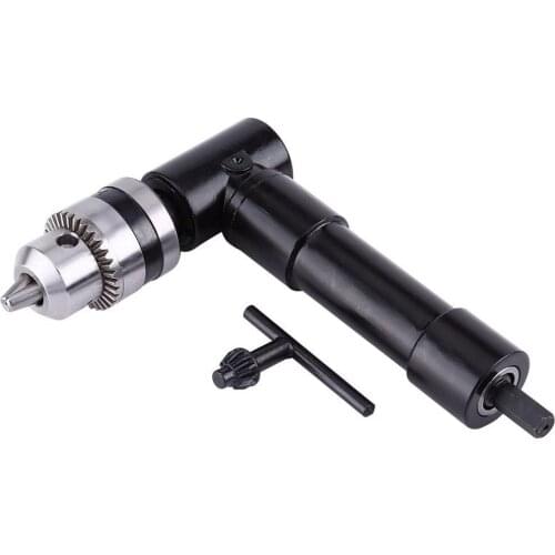 90 Degree Right Angle Electric Drill Corner 8mm Hex Shank Turning Bend Extending Drill Attachment Adapter Chuck Range 0.8-10mm