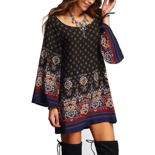 2017 Fashion Women Vintage Ethnic Dress Brand Baroque Style Floral Print Casual Beach Mini Dress Summer Dresses Vestidos C2332