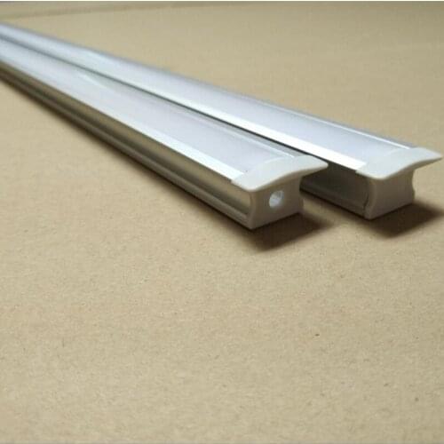 1m/pcs 10pcs/lot, led aluminium profile for LED strip smd5050 With Milk White/Clear Transparent PC Cover and accessories