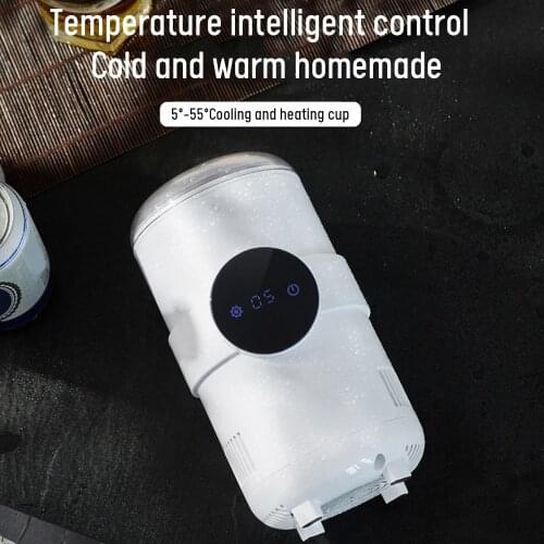 1pc Mini Portable Refrigerator Electric Summer Desktop Cooler LED Digital Display Instant Cooling Cup Car Cooler Freezer Ice Box