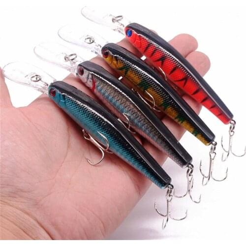 1Pcs Floating Wobblers Minnow Fishing lure 125mm 14g Crankbait Artificial Hard Bait Bass Lure Plastic Fish Fishing Tackle