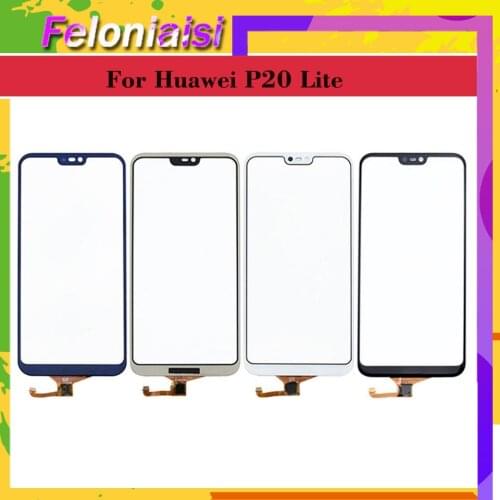 10Pcs/lot P20Lite For Huawei P20 Lite Nova 3E Touch Screen Touch Panel Sensor Digitizer Front Glass Outer Touchscreen NO LCD