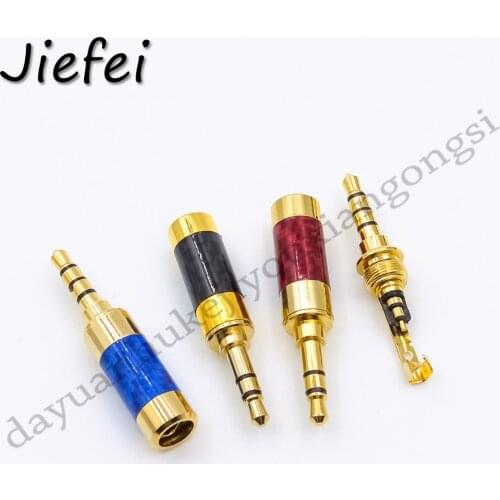 1000pcs New high quality 3Pole / 4Pole 3.5mm 3 / 4 Pole Male Repair Earphones adapter Soldering DIY Selling red, black, blue